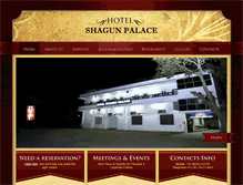 Tablet Screenshot of hotelshagunpalace.com